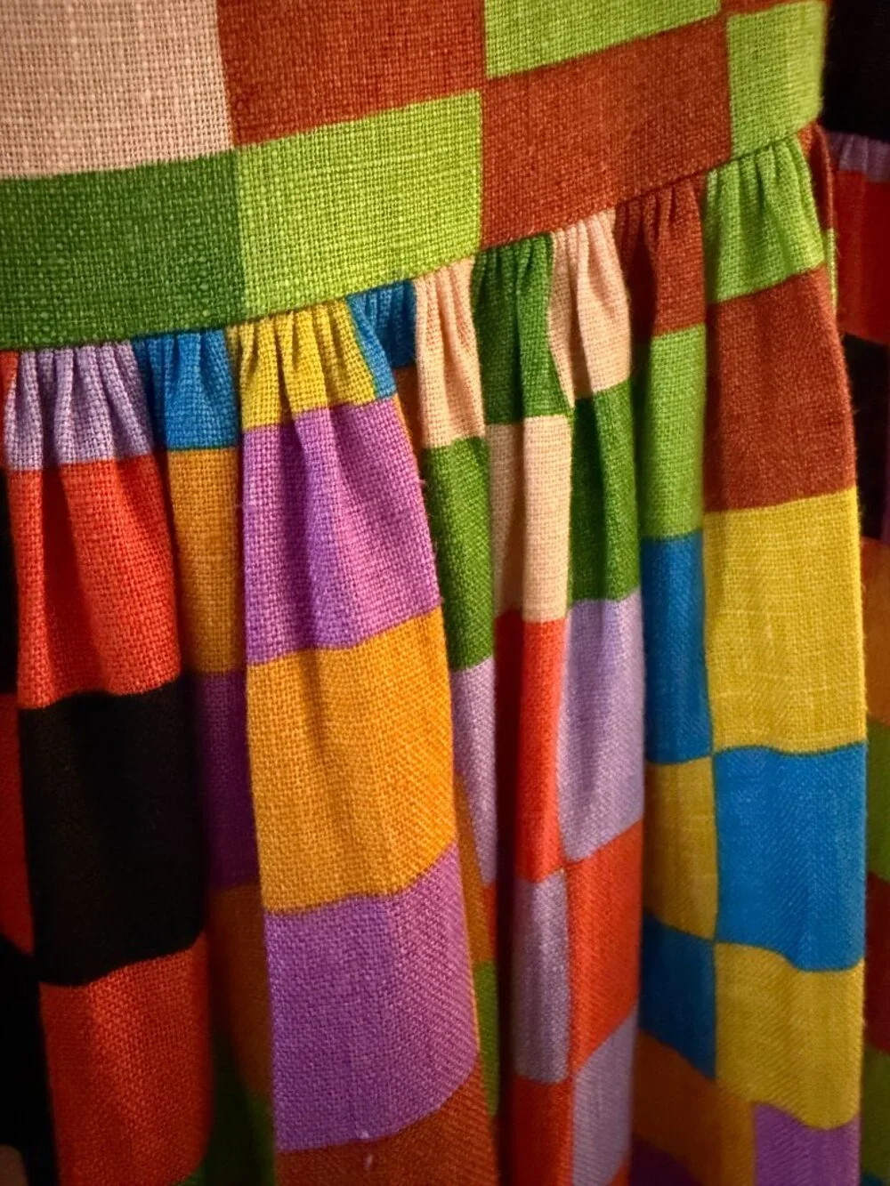 Nooworks Bright Multicolor Checkerboard Midi Dress - Picture 3 of 6